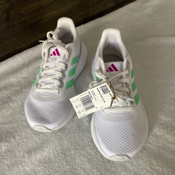 Adidas Runfalcon 3.0 W Cloud White Pulse Mint WM Running Shoes HP7561 Sz5, NEW - Picture 1 of 6